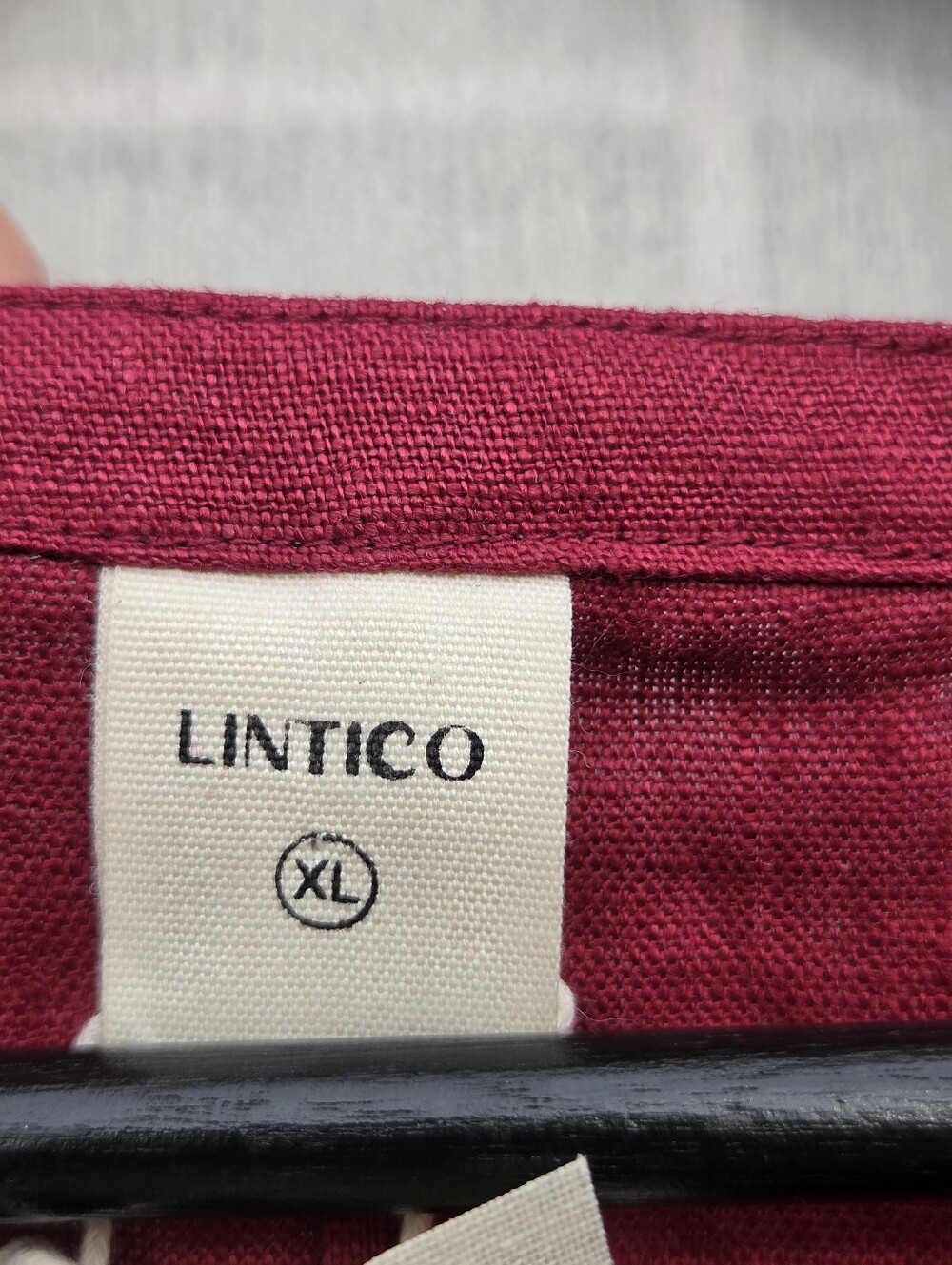 NWT Lintico Red 100% Linen Midi Tunic Dress XL Lagenlook Boho Coastal Grandma - Picture 2 of 14